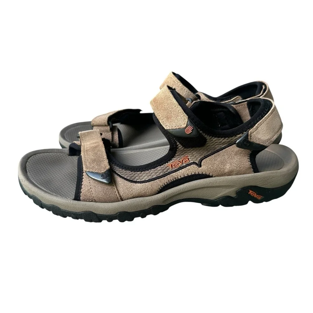 Teva Sport Sandals Men's Size 10 Brown Tan Adjustable Straps Outdoor Hiking Walk